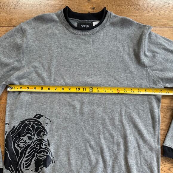 NWT Bulldog Sweater SZ Large Gray Black Georgia Yale Butler Citadel Drake Casual - Picture 7 of 8